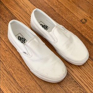 White Vans slip on